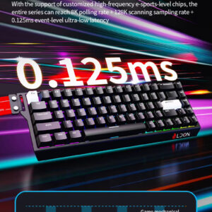 LDON 68 New Model RGB Wired Gaming Keyboard 8000Hz Magnetic Switch 68 Laser Keys for PC Desktop Mechanical Operation