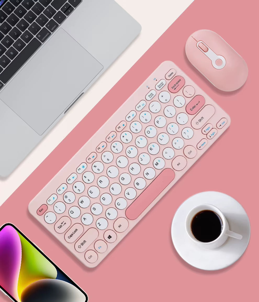 2.4G Mini Mechanical USB Wireless Keyboard Mouse Set Mute Button 78 Keys Ergonomic Design Compatible Mac Windows 1600dpi - Image 27