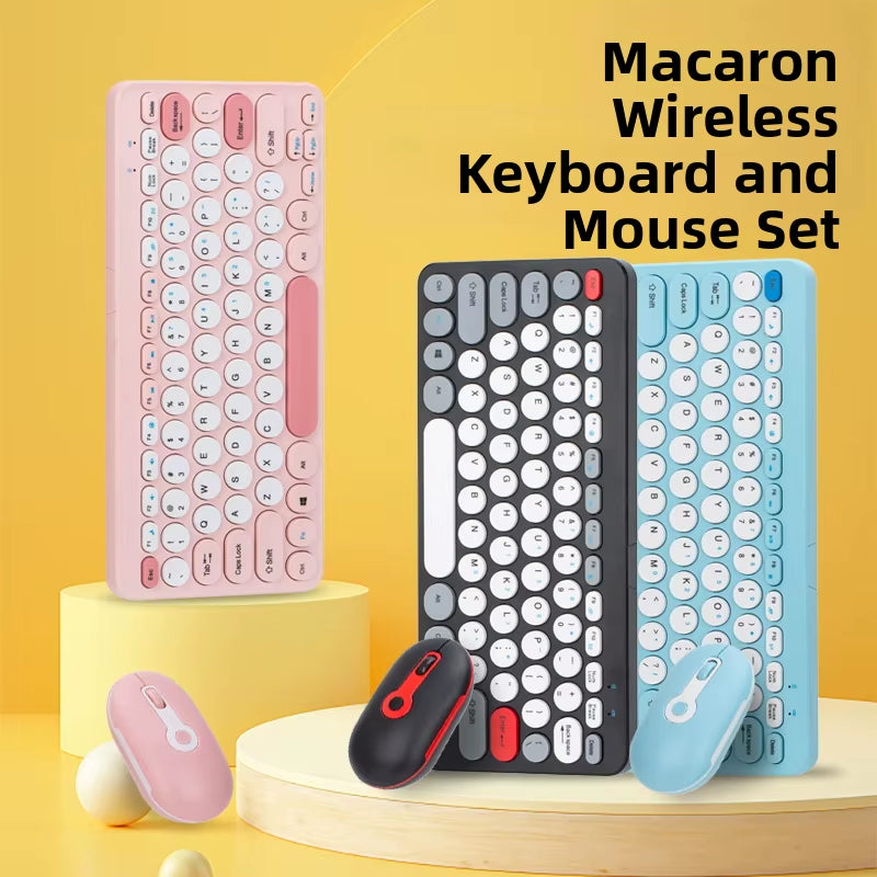 2.4G Mini Mechanical USB Wireless Keyboard Mouse Set Mute Button 78 Keys Ergonomic Design Compatible Mac Windows 1600dpi - Image 10