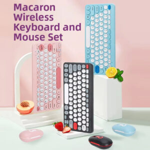 2.4G Mini Mechanical USB Wireless Keyboard Mouse Set Mute Button 78 Keys Ergonomic Design Compatible Mac Windows 1600dpi