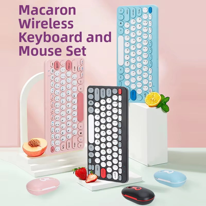 2.4G Mini Mechanical USB Wireless Keyboard Mouse Set Mute Button 78 Keys Ergonomic Design Compatible Mac Windows 1600dpi - Image 16