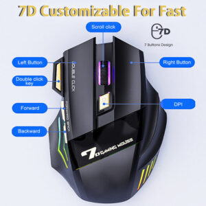 Top Seller Battery Rechargeable Logitech Four Control Game Mouse USB 7D Wireless Computer Optical Gaming Mouse